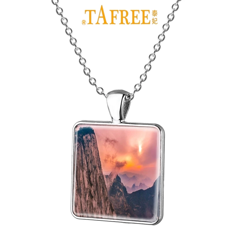 TAFREE Beautiful Sunset Clouds in Huashan Mountain Square Necklace Art Picture Glass Dome Pendant Necklace Jewelry HS22
TAFREE Beautiful Sunset Clouds in Huashan Mountain Square Necklace Art Picture Glass Dome Pendant Necklace Jewelry HS22