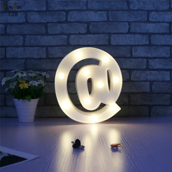 3D LED luminous Letters Light @ & Arrow Symbol LED Marquee Light Battery Operate Night Light Lamp for Home Christmas Kids Room
3D LED luminous Letters Light @ & Arrow Symbol LED Marquee Light Battery Operate Night Light Lamp for Home Christmas Kids Room