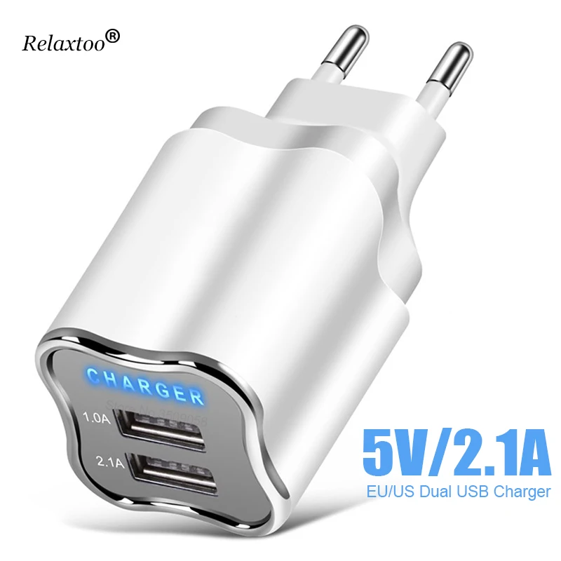 EU/US Dual USB Charger for Iphone Samsung 2 port Phone Charger for Xiaomi Huawei 5V/2.1A Travel Wall Chargers Fast Charging
EU/US Dual USB Charger for Iphone Samsung 2 port Phone Charger for Xiaomi Huawei 5V/2.1A Travel Wall Chargers Fast Charging