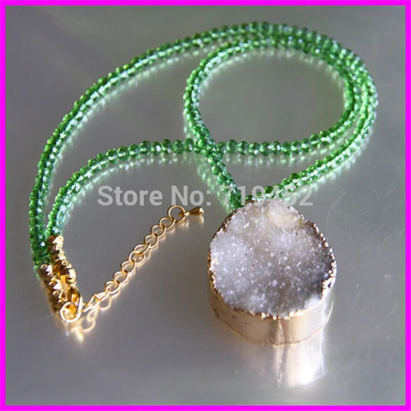 4pcs of Fashion Special Jewelry Necklace Gold color Nature Druzy Drusy Stone Pendant Nugget Green Acrylic Bead chain Necklace
4pcs of Fashion Special Jewelry Necklace Gold color Nature Druzy Drusy Stone Pendant Nugget Green Acrylic Bead chain Necklace