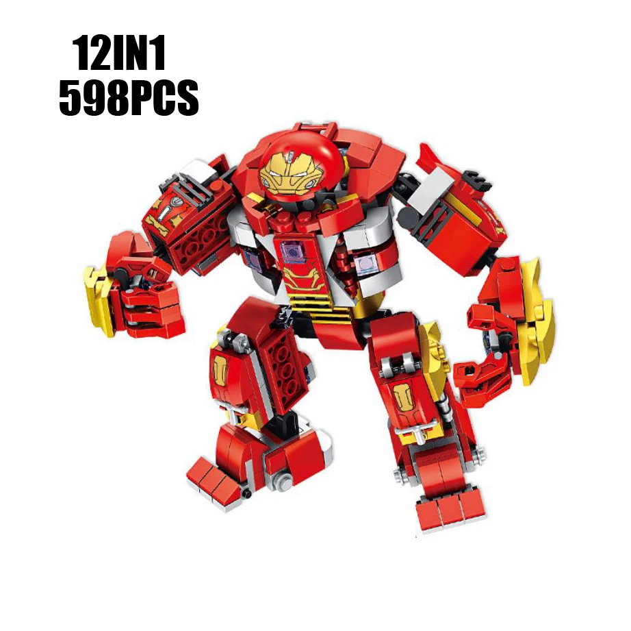 New Marvel super heroes avenger 12in1 mk42 Hulkbuster mech block Ironman patriot war machine mk38 mk6 figures 76104 bricks toys
New Marvel super heroes avenger 12in1 mk42 Hulkbuster mech block Ironman patriot war machine mk38 mk6 figures 76104 bricks toys