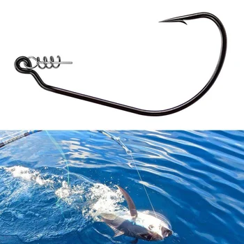 50pcs/set Fishing Crank Hooks Outdoor Saltwater With Spring Lock Needle High Carbon Barbed Fishhooks Freshwater Accessories
50pcs/set Fishing Crank Hooks Outdoor Saltwater With Spring Lock Needle High Carbon Barbed Fishhooks Freshwater Accessories