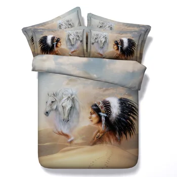 Indian Girl White Horse 3D Printed Bedding Sets Twin Full Queen Super Cal King Size Bedspread Comforter Duvet Covers Adult Bed
Indian Girl White Horse 3D Printed Bedding Sets Twin Full Queen Super Cal King Size Bedspread Comforter Duvet Covers Adult Bed