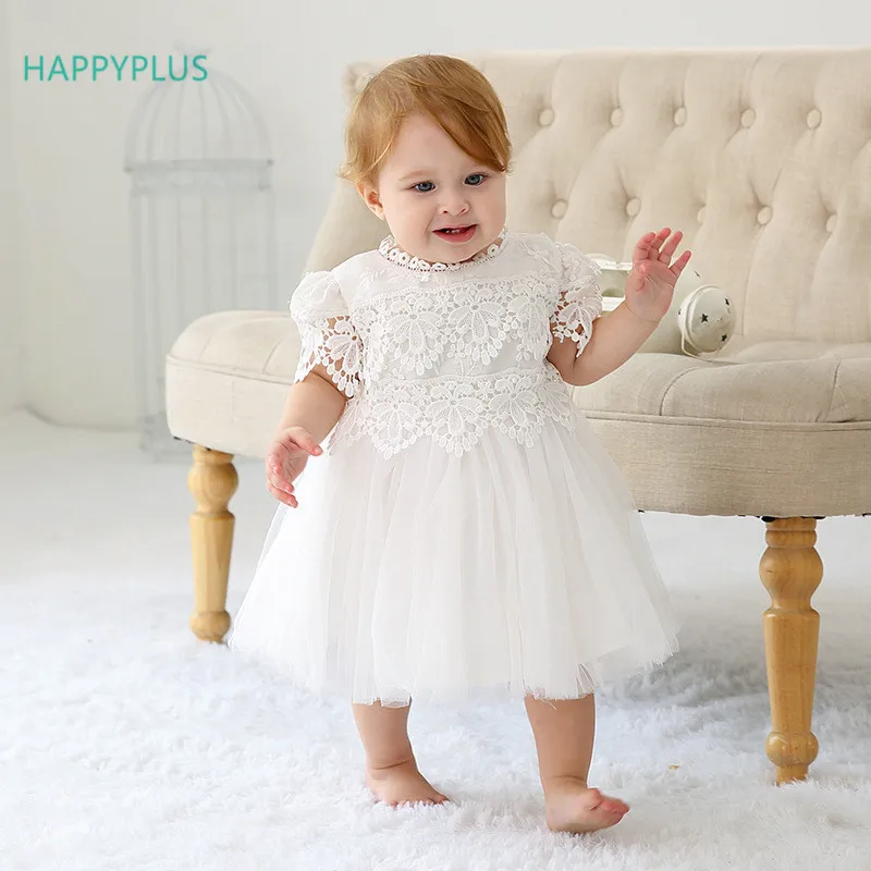

HAPPYPLUS Infant Baby Girl Dress Lace Baby Baptism Dress Girl Party Second First Birthday Girl Dresses for Babies Christening