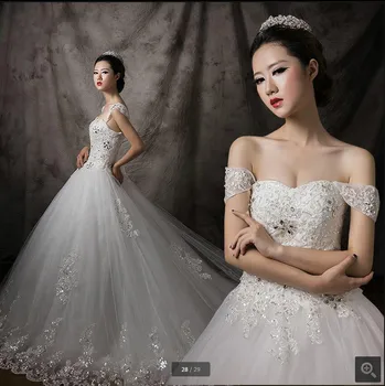 2017 real picture ball gown off the shoulder princess wedding dress sequined lace appliques puffy bride gowns wedding dresses
2017 real picture ball gown off the shoulder princess wedding dress sequined lace appliques puffy bride gowns wedding dresses