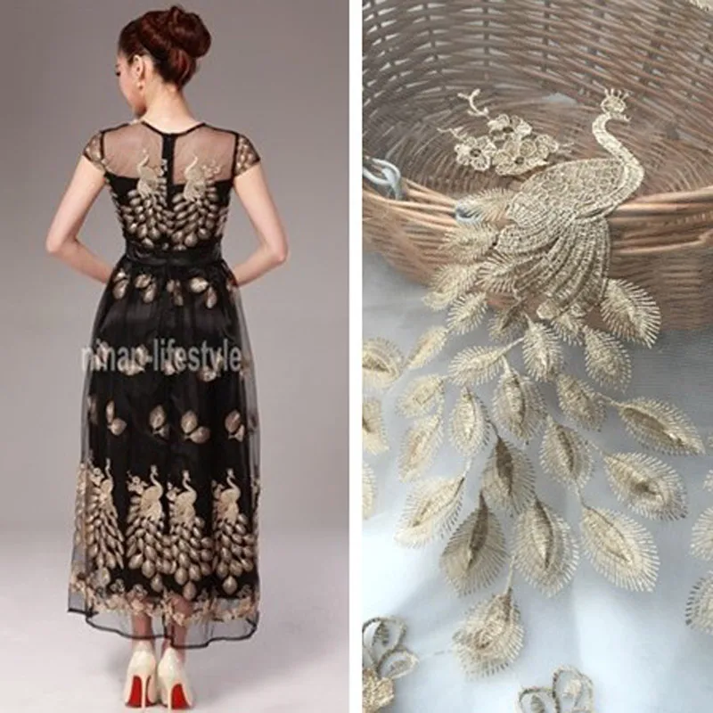 Lace Mesh / Golden Peacock Embroidery Fabric / Bilateral Positioning Skirt Chiffon Garment Fabric
Lace Mesh / Golden Peacock Embroidery Fabric / Bilateral Positioning Skirt Chiffon Garment Fabric