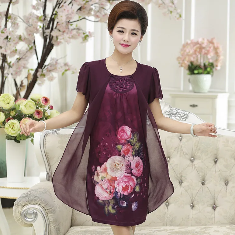NIFULLAN Fake Two Piece Dresses Middle Aged Mother Clothing Plus Size Imitation Silk Short Sleeve Flower Dress XL 2XL 3XL 4XL
NIFULLAN Fake Two Piece Dresses Middle Aged Mother Clothing Plus Size Imitation Silk Short Sleeve Flower Dress XL 2XL 3XL 4XL