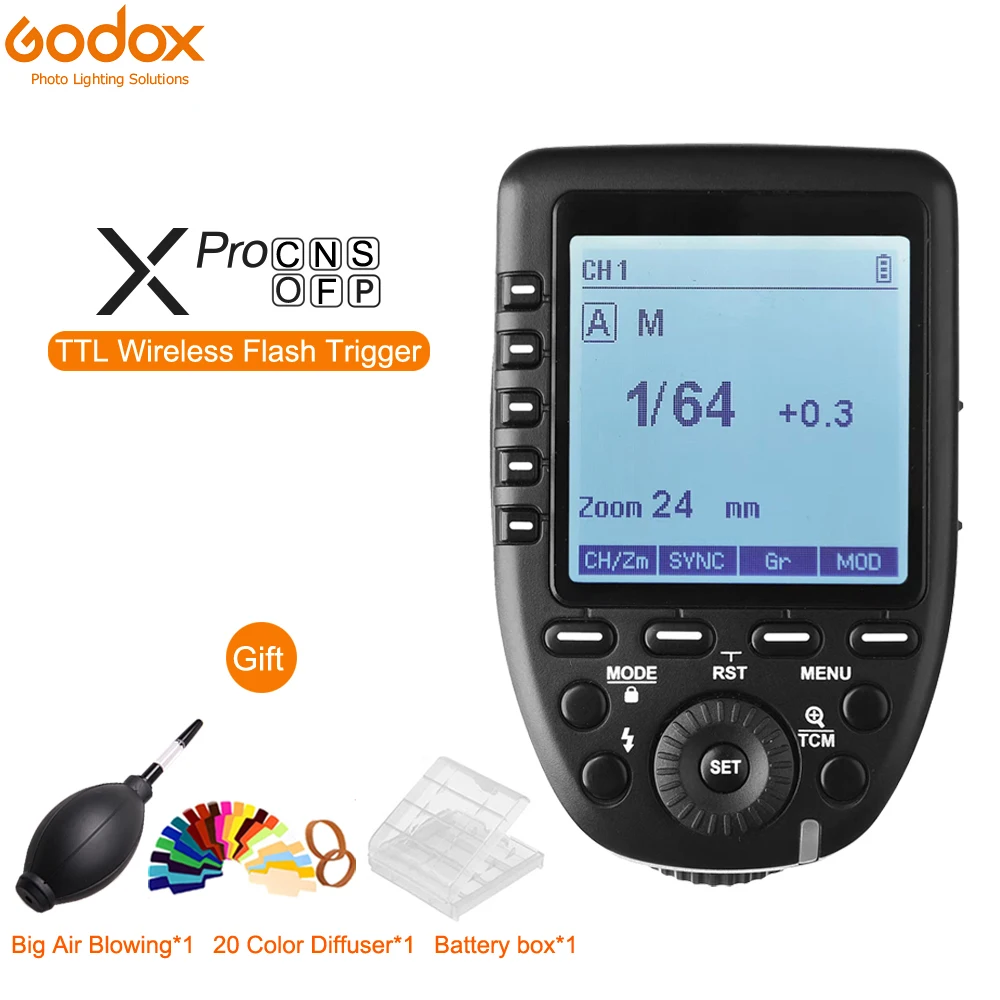 Godox Xpro Series Flash Trigger Transmitter Xpro-C/N/S/F/O for all Type Camera for Canon Nikon Sony Olympus Panasonic Fuji
Godox Xpro Series Flash Trigger Transmitter Xpro-C/N/S/F/O for all Type Camera for Canon Nikon Sony Olympus Panasonic Fuji