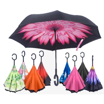 Folding Reverse Umbrella Double Layer Inverted Windproof Rain Car Umbrellas For Women Self Stand Inside Out C-Hook
Folding Reverse Umbrella Double Layer Inverted Windproof Rain Car Umbrellas For Women Self Stand Inside Out C-Hook
