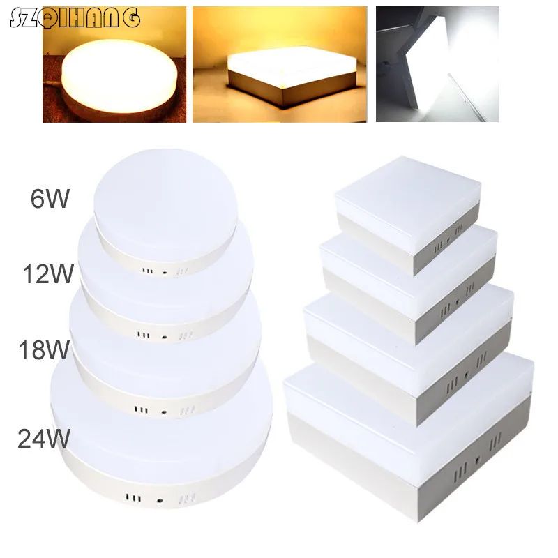 Square led ceiling lights 6W 12W 18W 24W Dimmable Round led panel down light surface mounted Spot light 220V 110V LED Lighting
Square led ceiling lights 6W 12W 18W 24W Dimmable Round led panel down light surface mounted Spot light 220V 110V LED Lighting