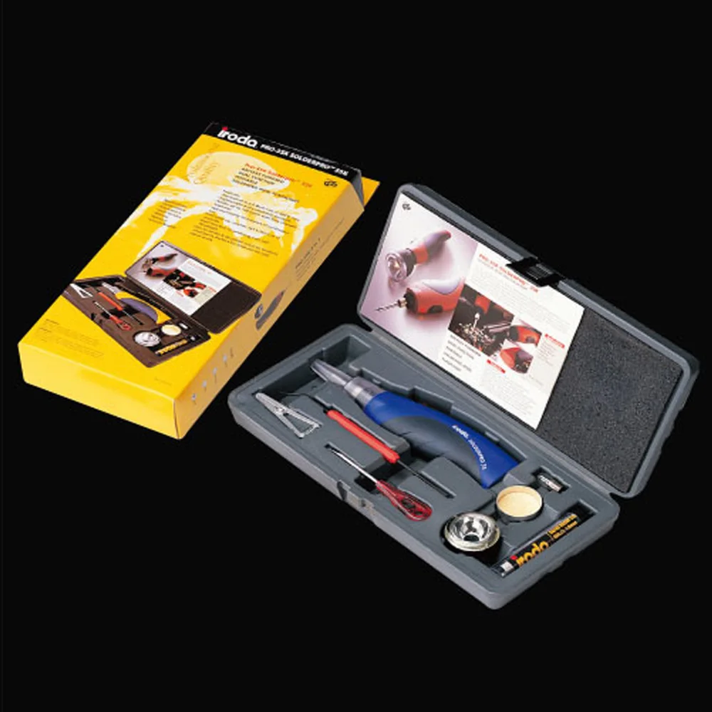 Genuine Iroda Taiwan Deluxe PRO-35K Kit Cordless soldering iron and flashlight Spotlight torch, Use AA battery
Genuine Iroda Taiwan Deluxe PRO-35K Kit Cordless soldering iron and flashlight Spotlight torch, Use AA battery
