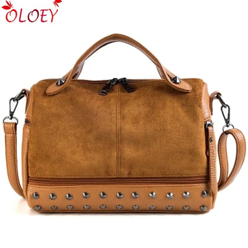 Brown Women Rivet Boston Bag Frosted Bolsos Mujer Crossbody Shoulder Handbags Large Capacity Pu Leather 2018 Fashion Designer
Brown Women Rivet Boston Bag Frosted Bolsos Mujer Crossbody Shoulder Handbags Large Capacity Pu Leather 2018 Fashion Designer