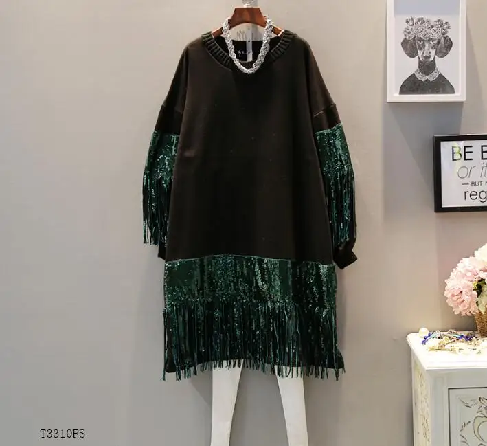 European style 2019 New arrivals summer Spring fashion women clothes Sequins patchwork Tassels loose casual dress T3310
European style 2019 New arrivals summer Spring fashion women clothes Sequins patchwork Tassels loose casual dress T3310