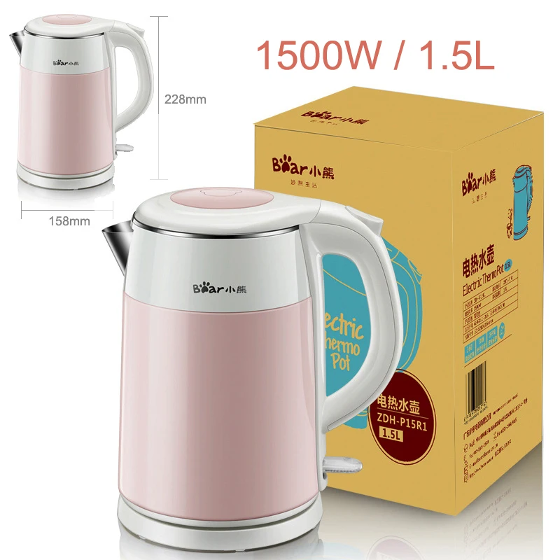 15%JA52,3 Layer Insulation Automatic Electric Water Kettle Quick Heating&anti-dry Water Bottle Separate Water Boiler 1500w 1.5l
15%JA52,3 Layer Insulation Automatic Electric Water Kettle Quick Heating&anti-dry Water Bottle Separate Water Boiler 1500w 1.5l