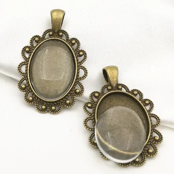 10sets/lot 18X25mm Alloy Antique Bronze Cameo Oval Charms Pendant base +Clear Glass Cabochons DIY Jewelry Findings A10272
10sets/lot 18X25mm Alloy Antique Bronze Cameo Oval Charms Pendant base +Clear Glass Cabochons DIY Jewelry Findings A10272
