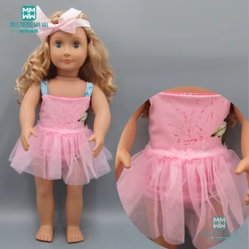 Doll clothes for 45cm American doll and new born doll accessories Sling jumpsuit + short skirt + hair band
Doll clothes for 45cm American doll and new born doll accessories Sling jumpsuit + short skirt + hair band