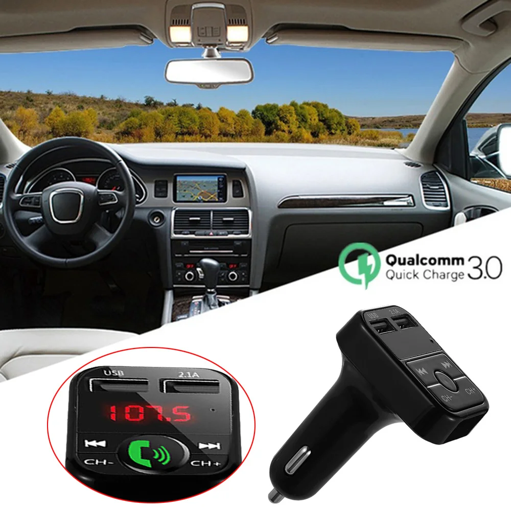 Car Kit Handsfree Wireless Bluetooth stereo FM music Transmitter LCD MP3 Player USB Charger 2.1A
Car Kit Handsfree Wireless Bluetooth stereo FM music Transmitter LCD MP3 Player USB Charger 2.1A