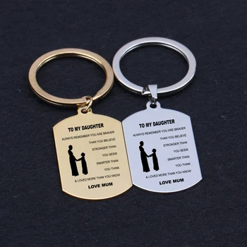 Engraved to my daugther keyring daugther and mother key chains dog tag gifts for child Growth gift for daugther keys holder car
Engraved to my daugther keyring daugther and mother key chains dog tag gifts for child Growth gift for daugther keys holder car
