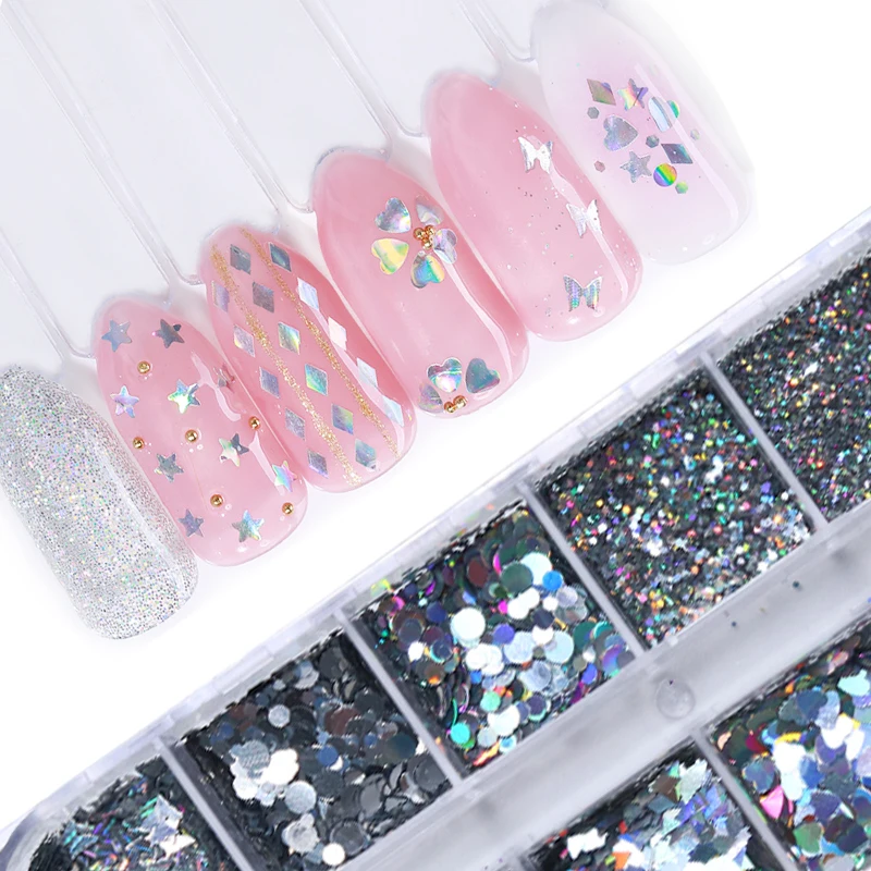 1 Box Chameleon Round Shape Sequins Glitter 12 Grids Holographic Nail Flakies Paillette Manicure 3D Nail Art Decoration
1 Box Chameleon Round Shape Sequins Glitter 12 Grids Holographic Nail Flakies Paillette Manicure 3D Nail Art Decoration