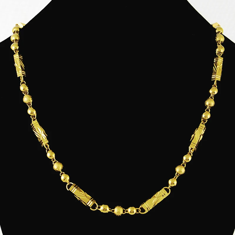 Ожерелье мужское с позолотой 24 К Длина 47 см 6 мм | Украшения и аксессуары
