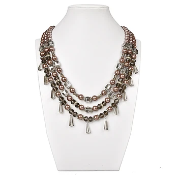 Tong mu multi - chain jewelry color Synthesis pearl and Lustrous Glass crystal necklace, can give your elder 
Tong mu multi - chain jewelry color Synthesis pearl and Lustrous Glass crystal necklace, can give your elder