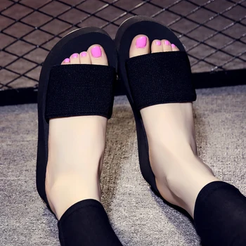 Woman Shoes Platform bath slippers Wedge Beach Flip Flops High Heel Slippers For Women Brand Black Eva Ladies Shoes Hot Sale
Woman Shoes Platform bath slippers Wedge Beach Flip Flops High Heel Slippers For Women Brand Black Eva Ladies Shoes Hot Sale