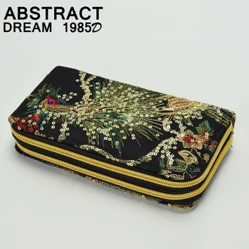 designer Sequin women's wallet Double faced high-end women peacock Embroidery Peacock wallet classic Clutch fashion Ladies purse
designer Sequin women's wallet Double faced high-end women peacock Embroidery Peacock wallet classic Clutch fashion Ladies purse