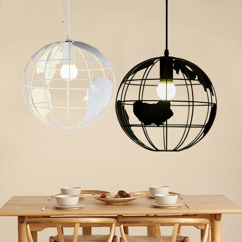 Modern E27 LED Pendant Light ,1-Light Iron Globe Ceiling Hanging Pendant Lamp Fixture for Living Room Bedroom Dinging Room Hotel
Modern E27 LED Pendant Light ,1-Light Iron Globe Ceiling Hanging Pendant Lamp Fixture for Living Room Bedroom Dinging Room Hotel