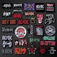 BAND ROCK Music Patch Badges Embroidered Applique Sewing Iron On Badge Clothes Garment Apparel Accessories image