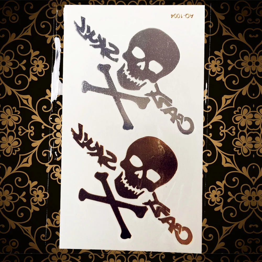 Gold Skull Head Temporary Tattoo Women Men Body ARt ARm Legs Tattoo Stickers AAQ-1004 Fake Flash Metallic Tattoo Silver Skull
Gold Skull Head Temporary Tattoo Women Men Body ARt ARm Legs Tattoo Stickers AAQ-1004 Fake Flash Metallic Tattoo Silver Skull