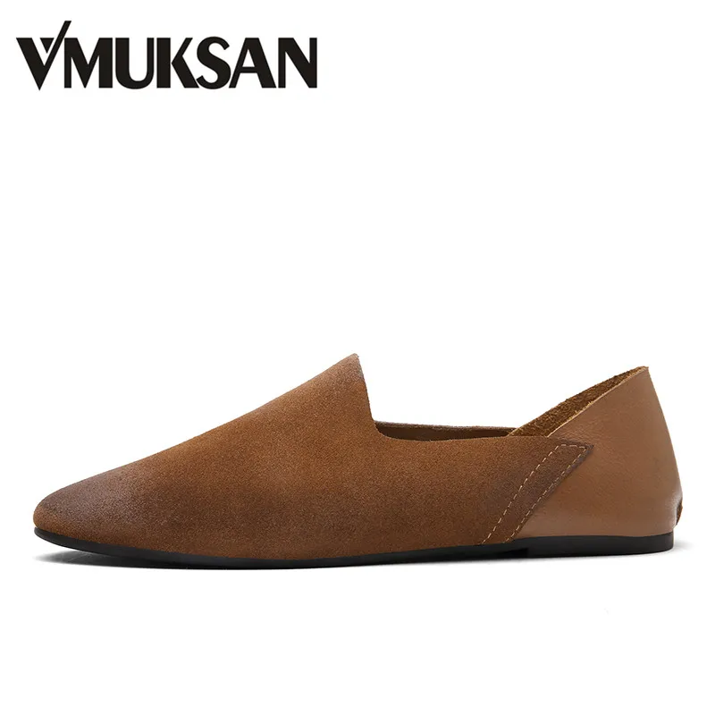 Image VMUKSAN Brand Men s Loafers Leather Classic Moccasins 2017 Men Leather Casual Shoes Slip On
