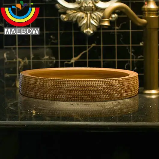 Handmade Primitive Style Engraved Porcelain Countertop Lavabo Round Semi-Counter Bathroom Sink
Handmade Primitive Style Engraved Porcelain Countertop Lavabo Round Semi-Counter Bathroom Sink