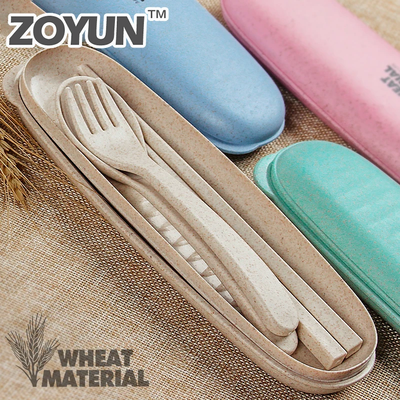 Wheat Straw Plastic Camping Portable Reusable Cutlery Travel Kids Adult Fork Spoon Chopsticks Child Dinnerware Utensil Box Set
Wheat Straw Plastic Camping Portable Reusable Cutlery Travel Kids Adult Fork Spoon Chopsticks Child Dinnerware Utensil Box Set