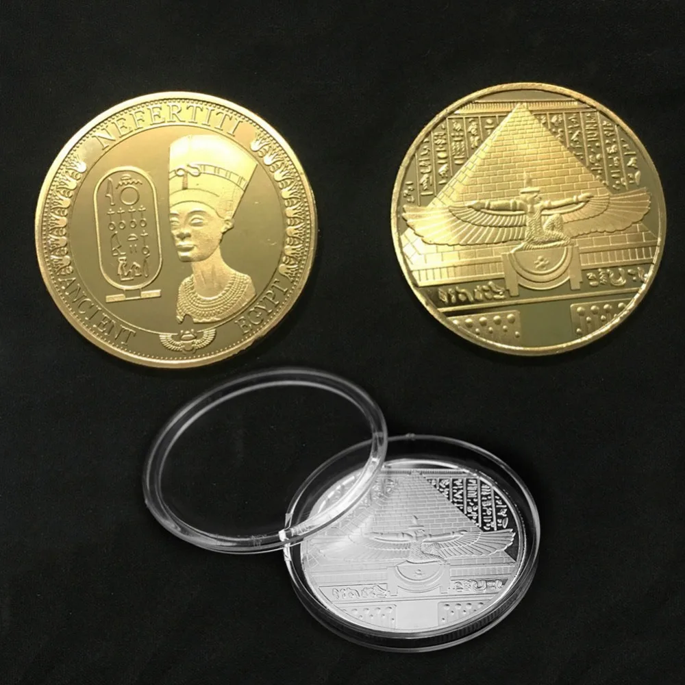 Egyptian Nefertiti Figure Pyramid Art Commemorative Coin Sundial Gold Coin Silver Coin Collection Home Decoration Accessories
Egyptian Nefertiti Figure Pyramid Art Commemorative Coin Sundial Gold Coin Silver Coin Collection Home Decoration Accessories