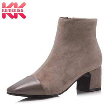 KemeKiss Size 34-42 Women Short Boots Real Leather Shoes Zipper Patchwork Ankle Boots Woman Shoes Elegant Winter Shoes Woman
KemeKiss Size 34-42 Women Short Boots Real Leather Shoes Zipper Patchwork Ankle Boots Woman Shoes Elegant Winter Shoes Woman