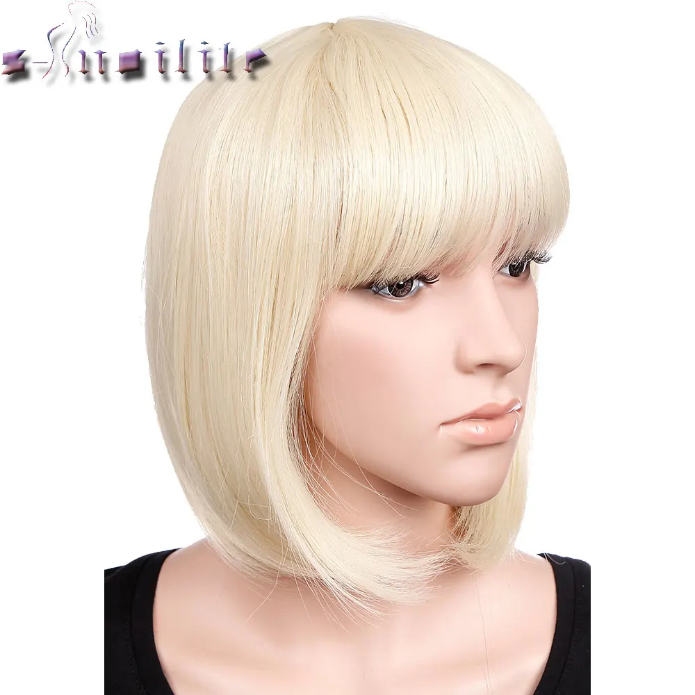 S-noilite Short Straight Hair Wig Black Brown Red Women Synthetic Full Head Wigs With Flat Bangs Heat Resistant
S-noilite Short Straight Hair Wig Black Brown Red Women Synthetic Full Head Wigs With Flat Bangs Heat Resistant