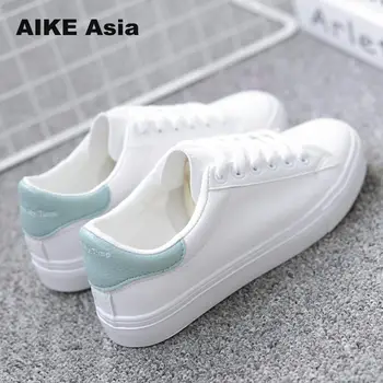 Women Sneakers 2018 Fashion Breathble Vulcanized Shoes Pu leather Platform Lace up Casual White Tenis Feminino Zapatos De Mujer
Women Sneakers 2018 Fashion Breathble Vulcanized Shoes Pu leather Platform Lace up Casual White Tenis Feminino Zapatos De Mujer