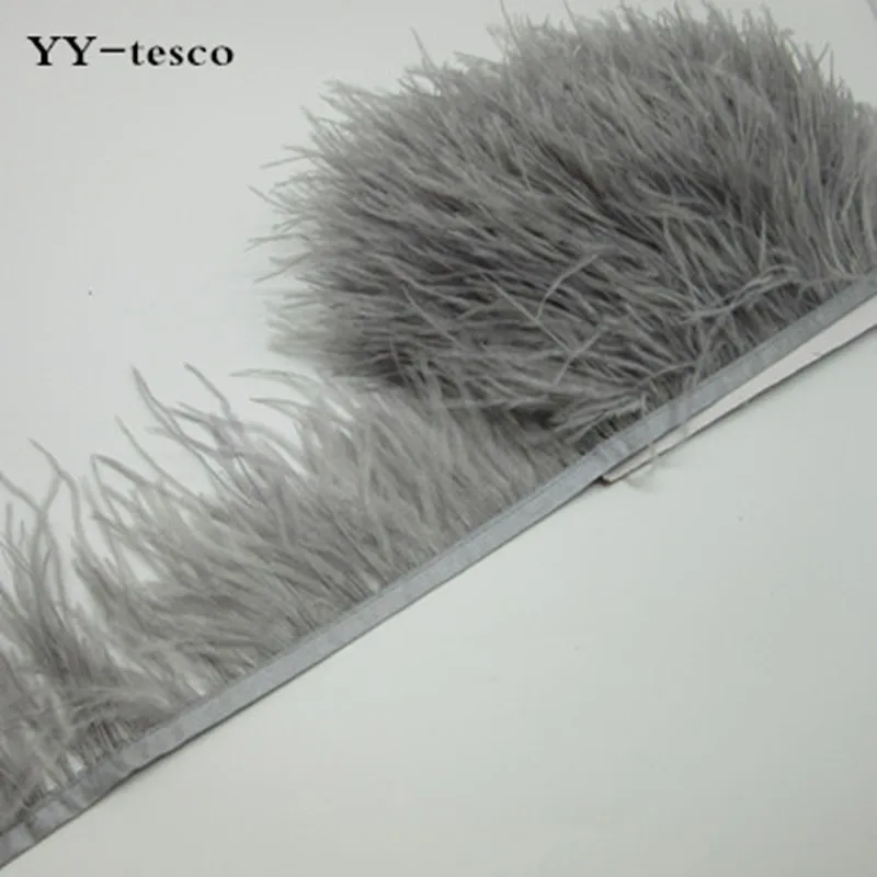 Wholesale 10 Meters high quality Ostrich Feathers Trims Dyed gray Feather Ribbons for Dress Party Decoration Craft Making
Wholesale 10 Meters high quality Ostrich Feathers Trims Dyed gray Feather Ribbons for Dress Party Decoration Craft Making