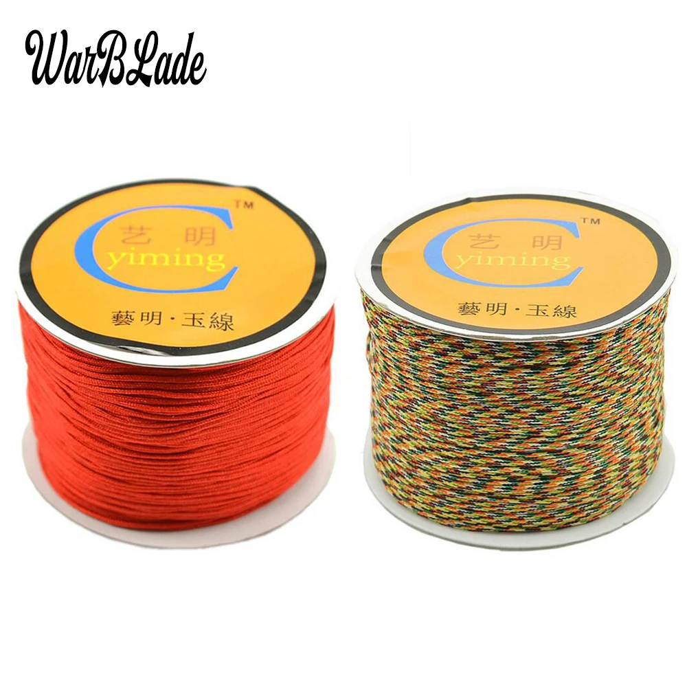 

100M/Spool Cotton Cord 0.8mm 1mm 1.5mm 2mm Nylon Cord Thread Chinese Knot String DIY Beading Braided Bracelet Jewelry Making