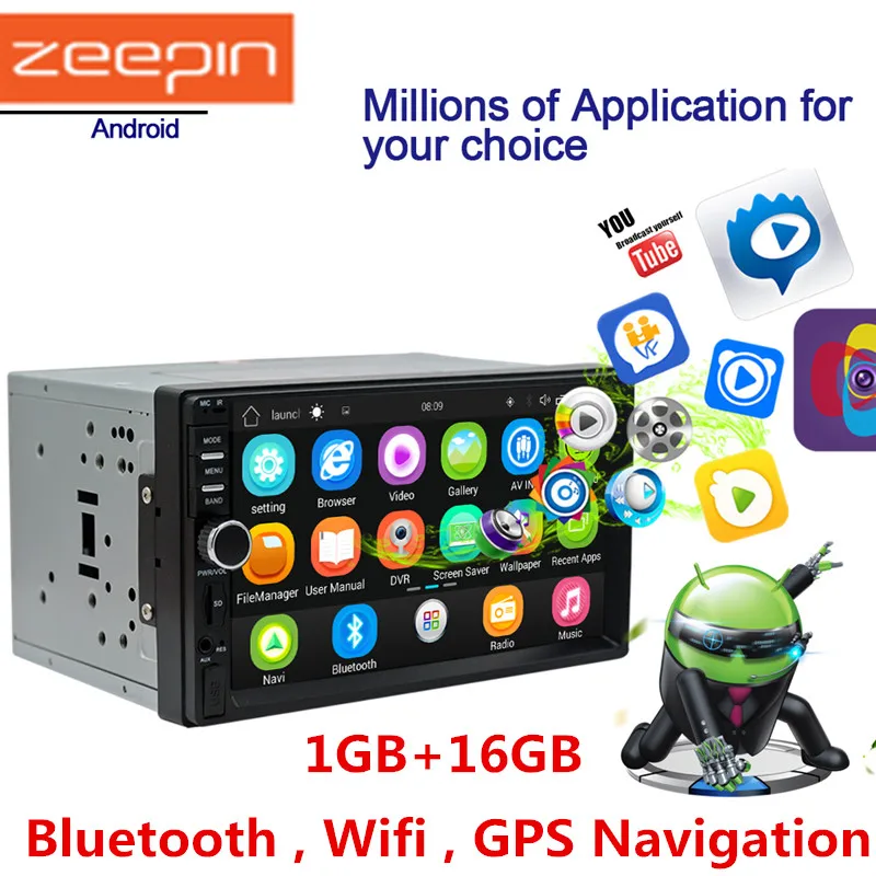 Zeepin 2 Din Android System Car Multimedia Player AM / FM Stereo Radio 7 inch Touch Screen Wifi Bluetooth GPS Navigation
Zeepin 2 Din Android System Car Multimedia Player AM / FM Stereo Radio 7 inch Touch Screen Wifi Bluetooth GPS Navigation