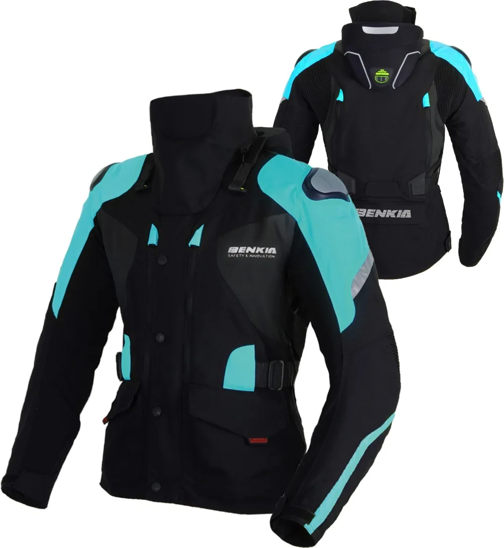 BENKIA Women Motorcycle Jacket Autumn Winter Female Motocross Racing Jacket with 2 Liners & 5 Riding Protectors Motorbike Jacket
BENKIA Women Motorcycle Jacket Autumn Winter Female Motocross Racing Jacket with 2 Liners & 5 Riding Protectors Motorbike Jacket