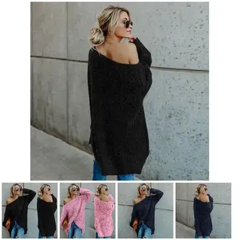 2019 Sexy Slash Neck Droppshiping Women Autumn Winter One Shoulder Sweater Plus Size Loose Fit Plush Pullover Sweater BFJ55
2019 Sexy Slash Neck Droppshiping Women Autumn Winter One Shoulder Sweater Plus Size Loose Fit Plush Pullover Sweater BFJ55