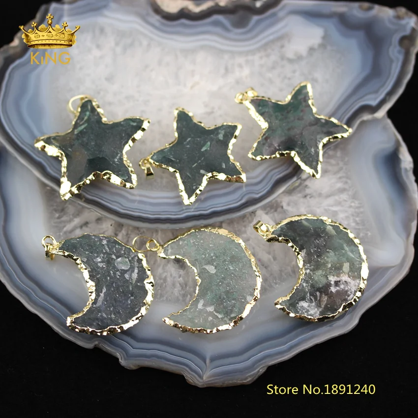 5pcs/lot Moss Achate Star Charms Beading Necklace Bulk,Natural Agates Stones Plated Gold Edged Moon Crescent Pendants DSS106
5pcs/lot Moss Achate Star Charms Beading Necklace Bulk,Natural Agates Stones Plated Gold Edged Moon Crescent Pendants DSS106