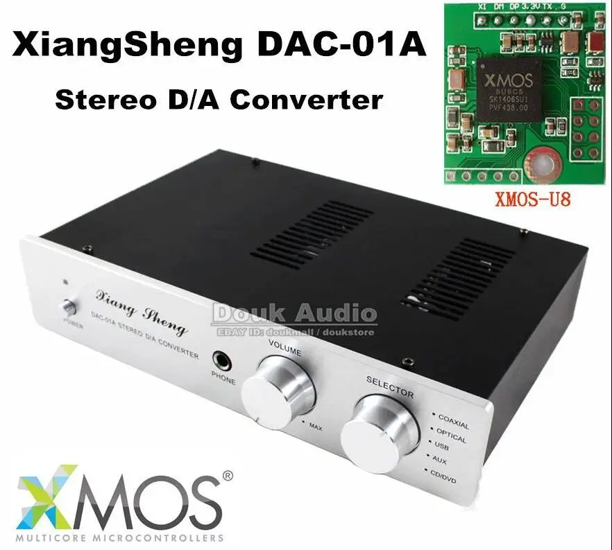 Music hall XiangSheng DAC-01A XMOS-U8 USB DAC Tube Stereo D/A Converter Headphone Amplifier
Music hall XiangSheng DAC-01A XMOS-U8 USB DAC Tube Stereo D/A Converter Headphone Amplifier