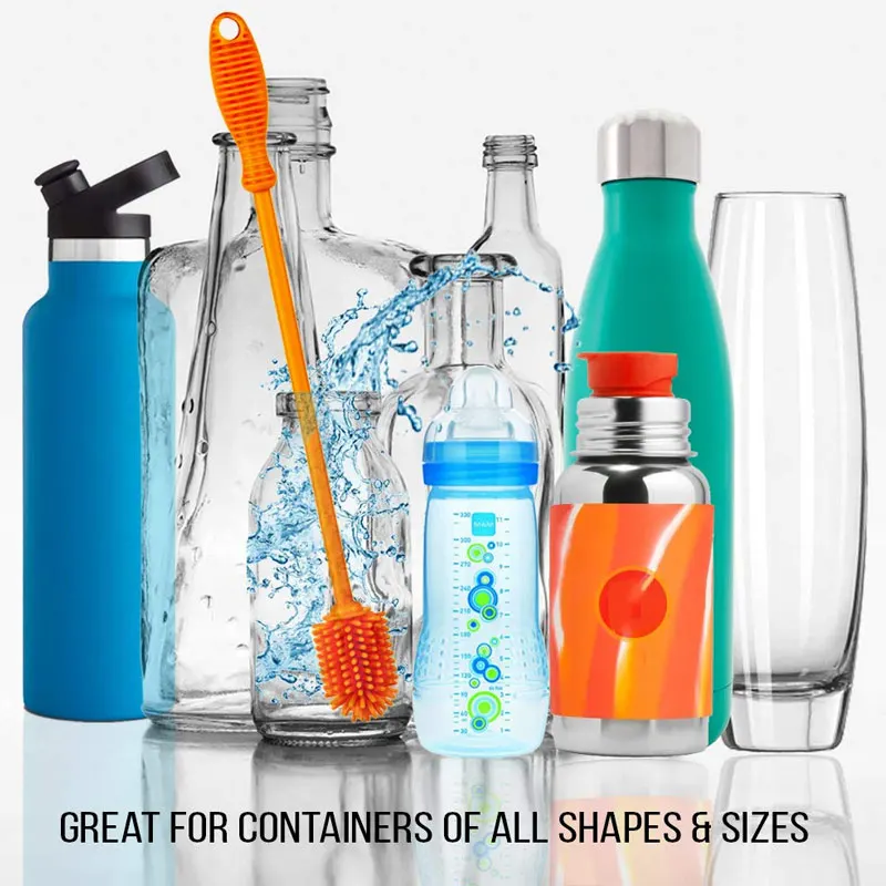 Silicone Bottle Brush Cleaner for Narrow Neck Containers Hydro Flask Vase Glassware can CSV
Silicone Bottle Brush Cleaner for Narrow Neck Containers Hydro Flask Vase Glassware can CSV