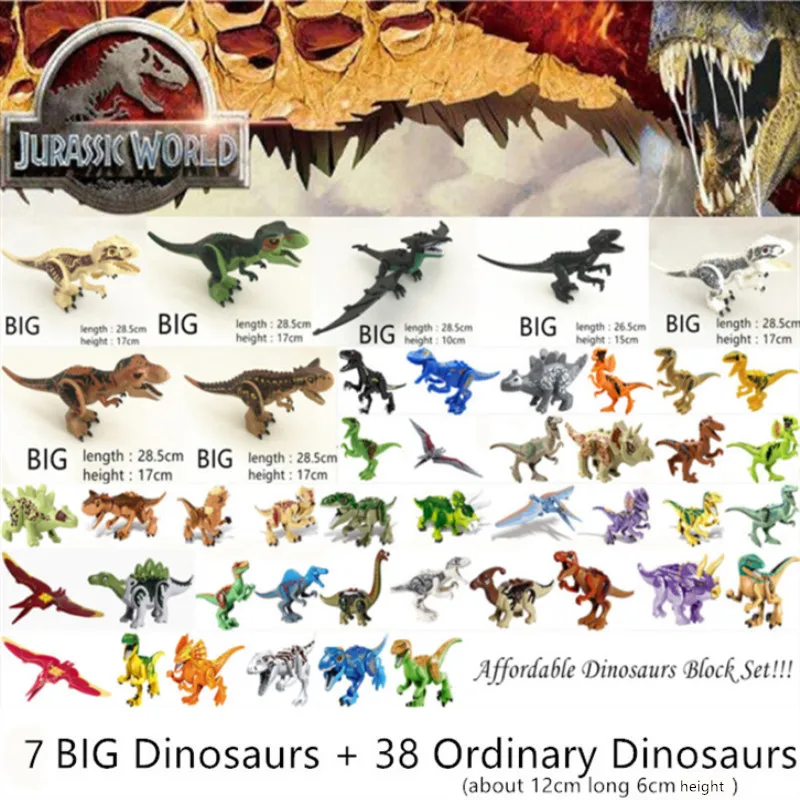 

Legoed Jurassic World Park Dinosaurs Family Building Blocks Affordable Set Tyrannosaurus Rex Educational Toys Gift For Children