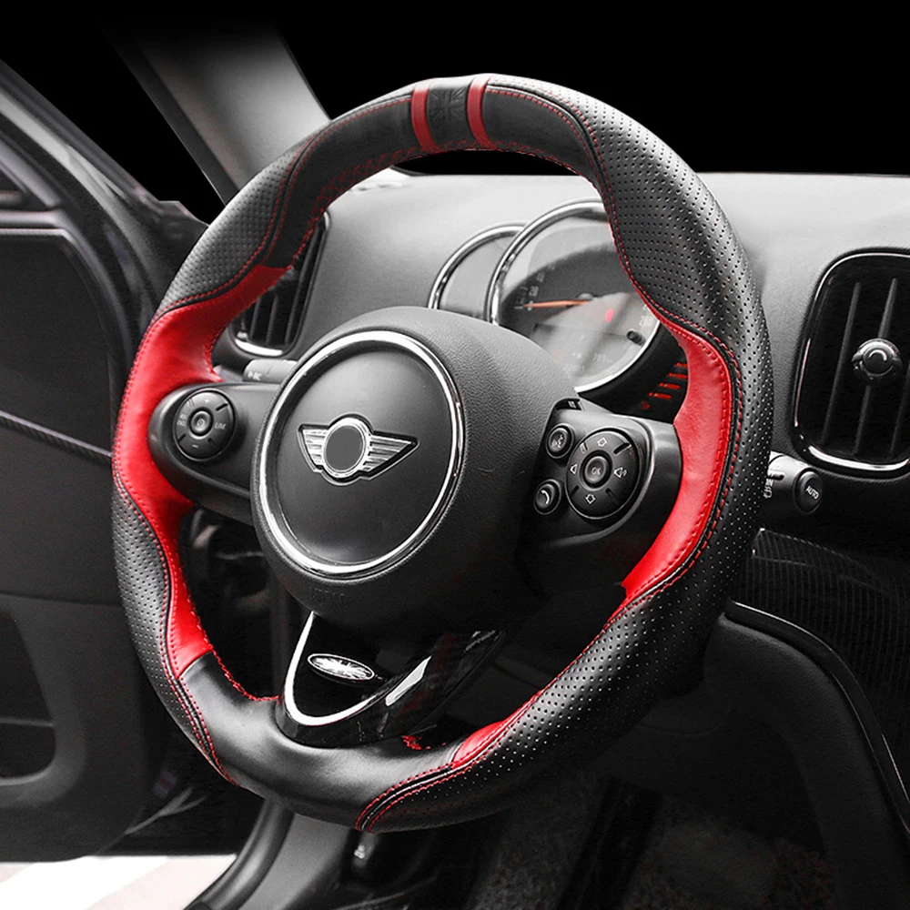 Car Hand Sewing PU Leather Car Steering Wheel Cover Decor Housing For Mini Cooper One d JCW S F55 F56 F60 Countryman Accessories
Car Hand Sewing PU Leather Car Steering Wheel Cover Decor Housing For Mini Cooper One d JCW S F55 F56 F60 Countryman Accessories