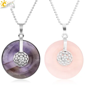 CSJA Natural Stone Flower of Life Pendants Necklaces Crystal Healing Energy Balance Bead Geometric Symbol Women Men Jewelry G140
CSJA Natural Stone Flower of Life Pendants Necklaces Crystal Healing Energy Balance Bead Geometric Symbol Women Men Jewelry G140