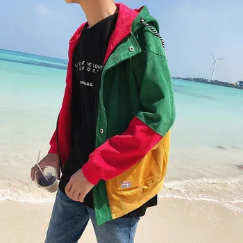 2018 Autumn Newest Men's Fashion Tide Pockets Decoration Patchwork Hit Color Corduroy Hooded Jacket Loose Casual Coats M-5XL
2018 Autumn Newest Men's Fashion Tide Pockets Decoration Patchwork Hit Color Corduroy Hooded Jacket Loose Casual Coats M-5XL