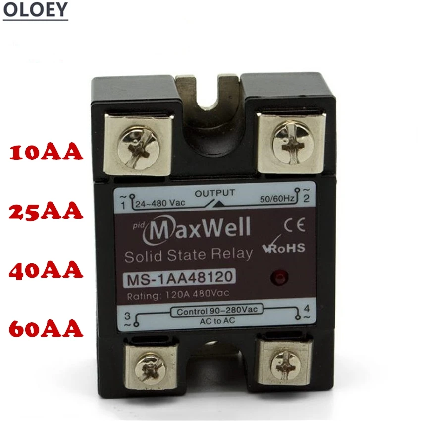 Each One Single Phase Solid State Relay AC Controlled AC SSR-10 25 40 60AA Solid State Relay High-quality 24V-480V AC
Each One Single Phase Solid State Relay AC Controlled AC SSR-10 25 40 60AA Solid State Relay High-quality 24V-480V AC